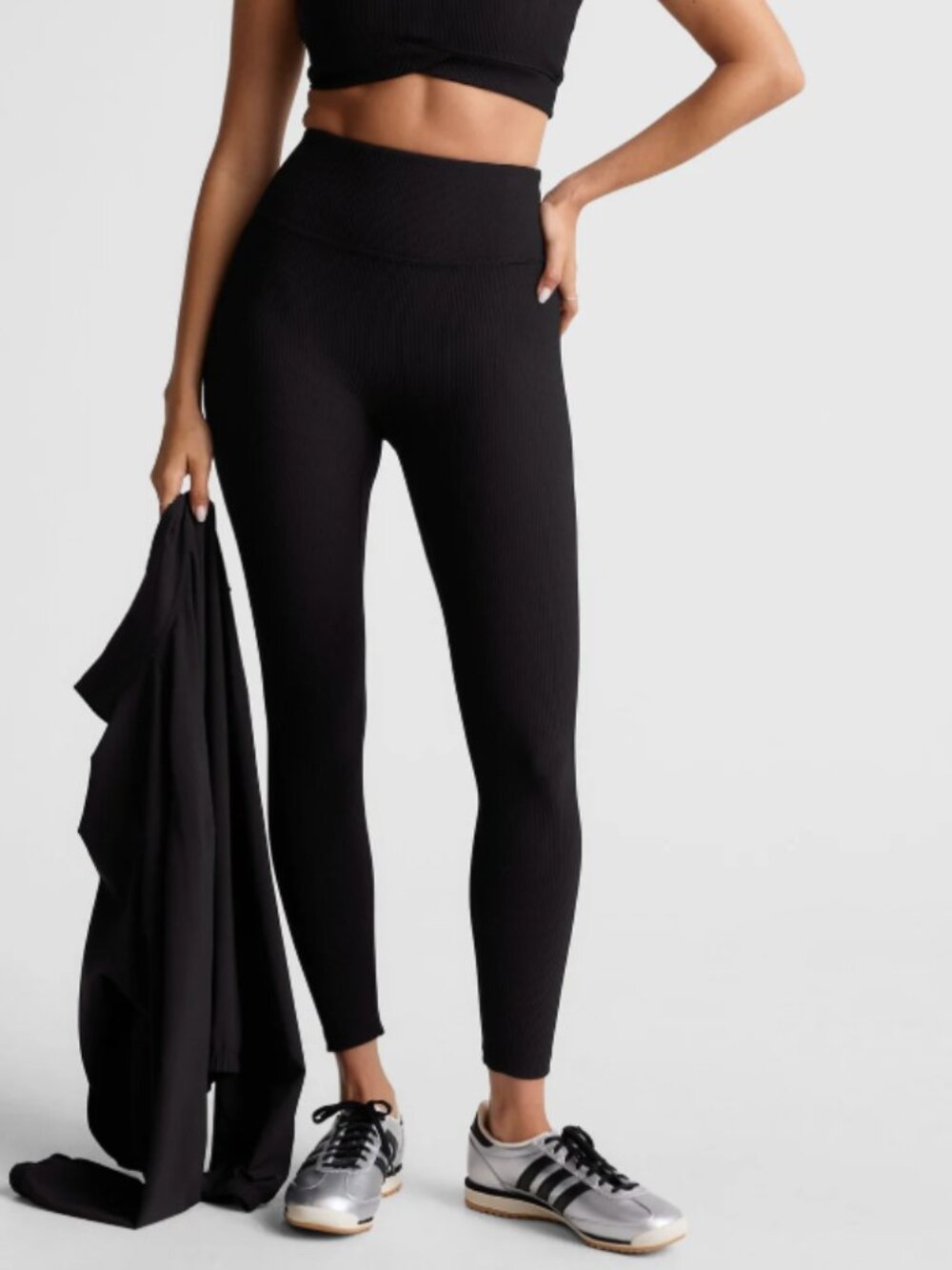 Beyond Yoga Black Impulse Ribbed Leggings l large